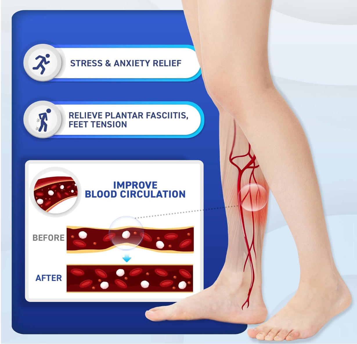 Massage Slippers, Rotating Acupressure Foot Massager